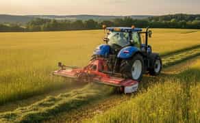 Покіс трави та сіна на полі – потужна косарка для вас