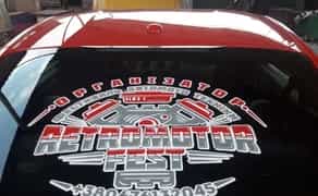 Изготовление наклеек . Наклейки на автомобиль. Реклама на автомобиле.