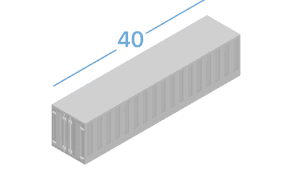 40DC Морський контейнер 40 футів