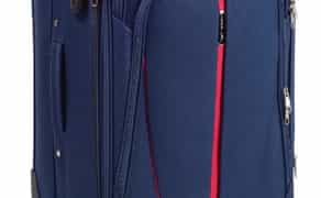 Валіза тканинна WINGS 1706 велика 75 см темно-синя 4 колеса Нова