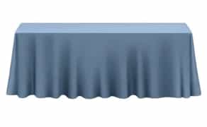 Сіро-блакитна прямокутна скатертина, 280 х 240 см
