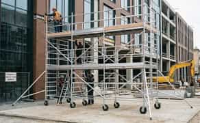 Алюмінієва вишка-тура на колесах широка 6м