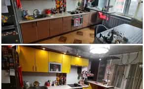Фарбування МДФ фасадів, реставрація плівочних кухонь