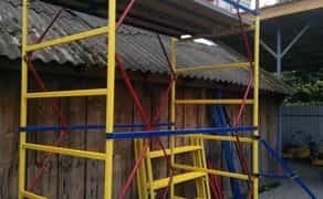 Вишка-тура 12м на колесах. Висоту регулювати можна.