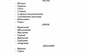 Десерти під замовлення. Торти тістечка на будь-яке свято.