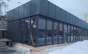 Виробництво торгових та офісних павільйонів, - виготовлення на замовлення.