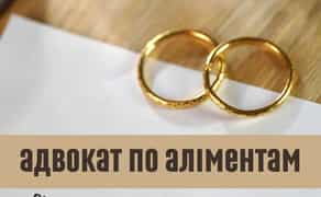 Адвокат по аліментам. Розірвання шлюбу. Поділ майна подружжя.