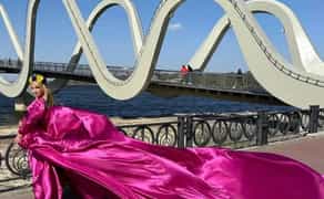 Неповторна сукня зі шлейфом 3,5 метри для фотосесії, відправляємо по всій країні