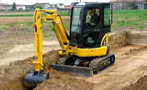 Послуги гусиничного Міні-екскаватора, Екскаватора 3,5 і 3 тони.