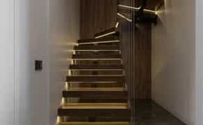 Дерев’яні сходи з дуба, ясеня та горіха — елегантність і надійність у кожній деталі