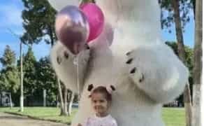 Пес Патрон, Білий мішка, білий ведмідь, аніматор пневмо мішка, ростова