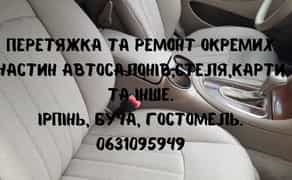 Перетяжка автосалонів, стелі, дверних карт, виготовлення коврів, та органайзерів.