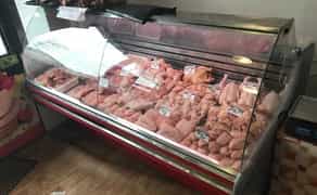 Холодильна вітрина, гнуте панорамне скло