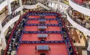 Тенісні столи, ракетки, робот для настільного тенісу