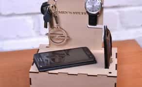 Шкатулка, докінг, органайзер, подарунок хлопцю, докінг із дерева