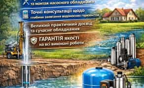 Буріння свердловин Харківська, Дніпропетровська, Полтавська обл.