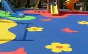 Влаштування гумового покриття з гумовой крихти - від 1300₴ м2.