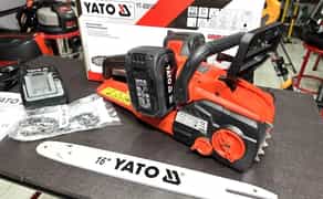 Пила ланцюгова акумуляторна YATO YT-828132 Комплект (АКБ 2 x 4Ач + ЗУ)