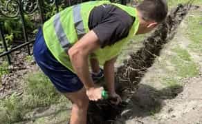 Земельные, земляные работы, копка траншей