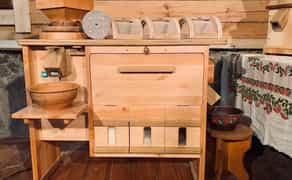 Жорна милина, жорна млин. Деревина дуб, ольха. Жорна кам'яні, природні.