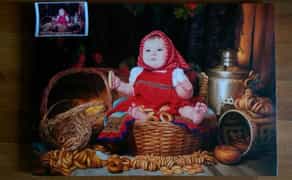 Портрети дитячі, ручна праця, олія полотно