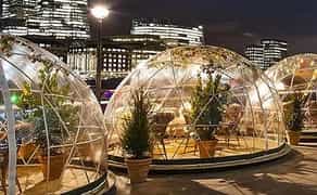 Прозорий Геокупол, Купольна альтанка, Шатер, Глемпінг, Садовий