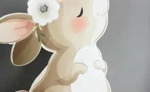 Зайчик з метеликом ростова фігура для фотозони