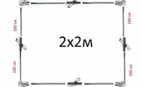 Каркас стійка для фотозони банера 2×2м