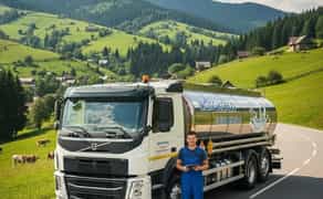 Автоцистерна - молоковоз. Безпечна та зручна.