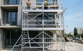 Алюмінієва вишка - тура на колесах вузька 8м