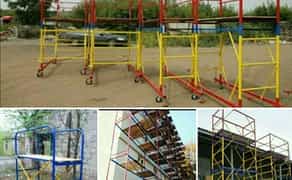 Будівельні ліса клинохомутові, рамні, будівельні риштування