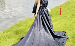 Вишукана сукня зі шлейфом 3,5 метри для фотосесії, відправляємо по всій країні