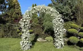 Весільна арка та спідниця на стіл для молодих