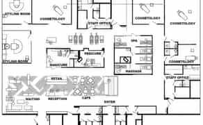 Проєкт-дизайн салонів краси, перукарень, косметологічних центрів, СПА-салонів