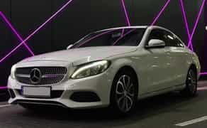 082 Авто на веcілля Mercedes Benz C300 білий