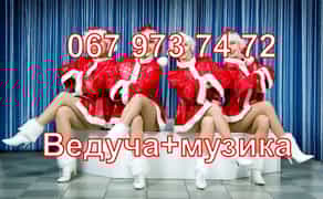 Новогодние корпоративы. Ведущая + музыка + диджей + шоу