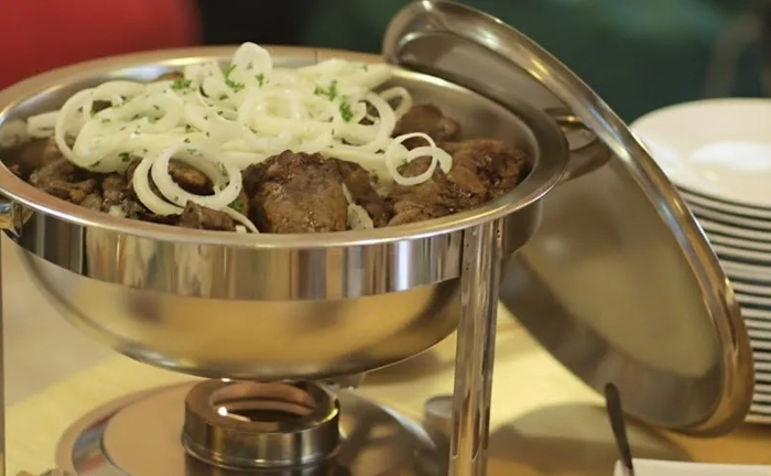 Марміт (чафіндіш) з нержавіючої сталі для гарячих страв Марміт (чафіндіш) з нержавіючої сталі для гарячих страв