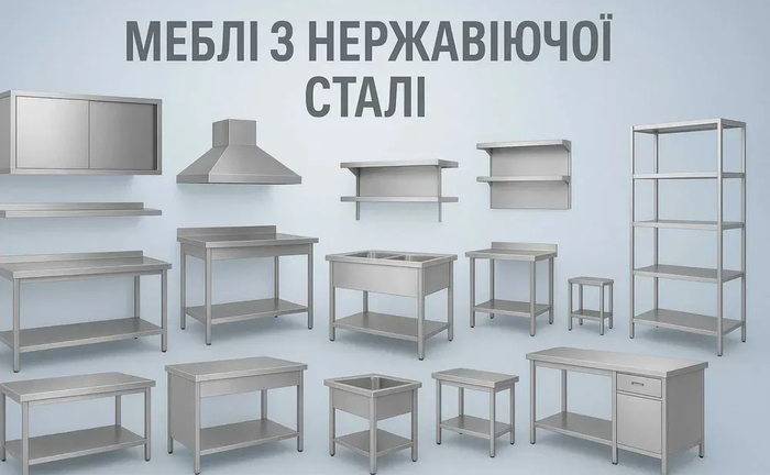 Нержавійка, Столи, Мийки, Витяжки, Полиці, Стелажі