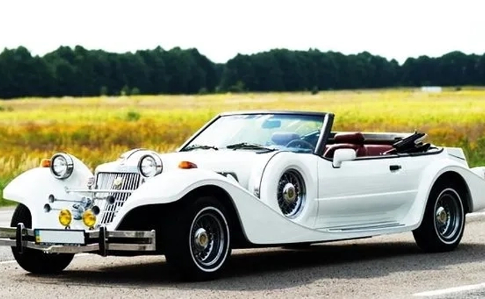 239 Ретро кабріолет білий на весілля Mitsuoka Dore 1993 рік 239 Ретро кабріолет білий на весілля Mitsuoka Dore 1993 рік