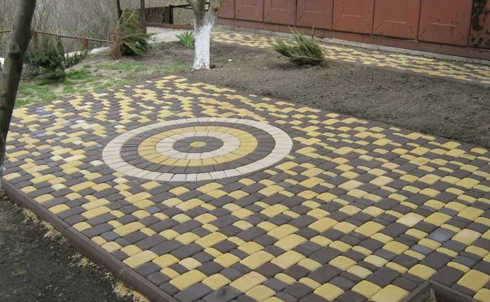 Віброплити, Укладання тротуарної плитки Віброплити, Укладання тротуарної плитки