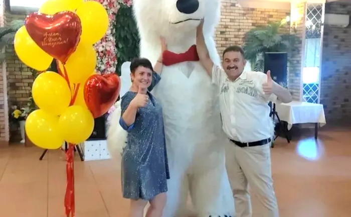 Білий ведмідь Кам'янське ростова лялька стриптиз аніматор панда лабубу