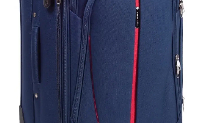 Валіза тканинна WINGS 1706 велика 75 см темно-синя 4 колеса Нова