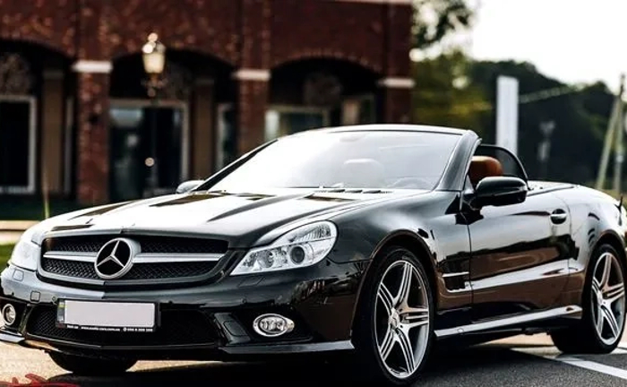 258 Кабріолет Mercedes SL500 чорний на весілля зйомки 258 Кабріолет Mercedes SL500 чорний на весілля зйомки