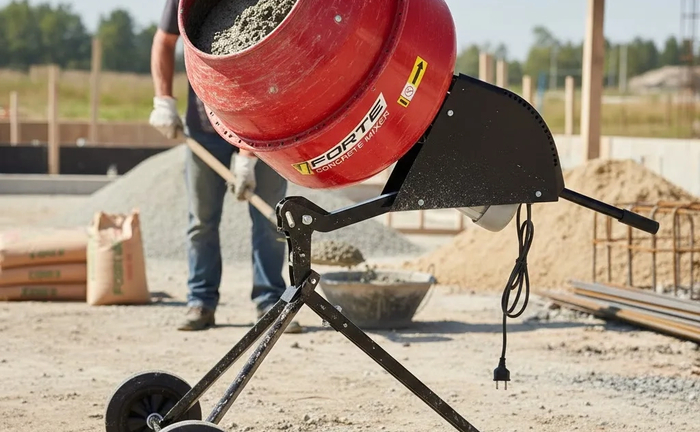 Бетонозмішувач Forte EW4150. Приготування ідеальних бетонних сумішей Бетонозмішувач Forte EW4150. Приготування ідеальних бетонних сумішей