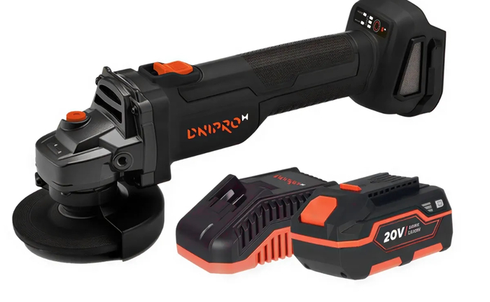 Акумуляторна шліфувальна машина Dnipro-M DGA-201BC Ultra Акумуляторна шліфувальна машина Dnipro-M DGA-201BC Ultra