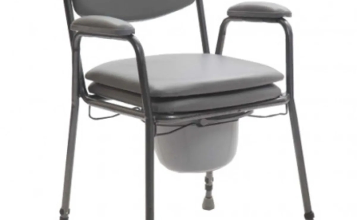 Стілець-туалет із м'яким сидінням та спинкою