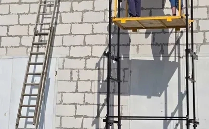 Підйомник електричний, Вишка, Тура з майданчиком для безпечної роботи на висоті