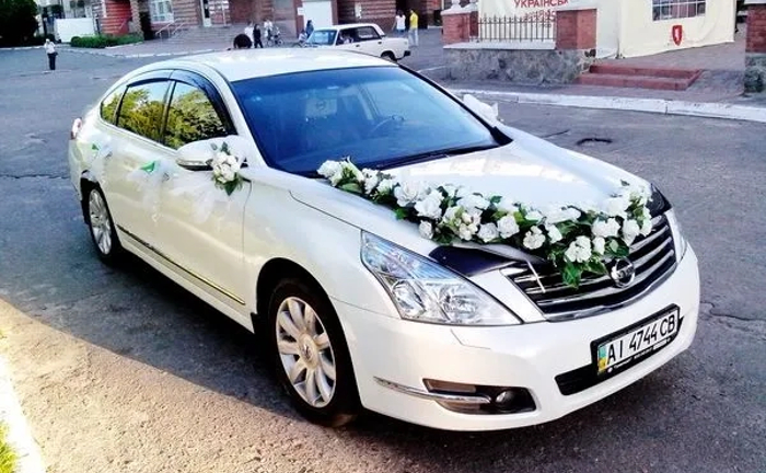 141 Авто на весілля Nissan Teana біла з водієм 141 Авто на весілля Nissan Teana біла з водієм