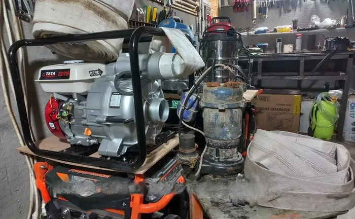 Бензинова мотопомпа (водяний насос із бензиновим двигуном) TATA 2X170F Бензинова мотопомпа (водяний насос із бензиновим двигуном) TATA 2X170F