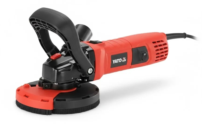 Шліфувальна машина ручна по бетону з пиловідведенням yato 125мм